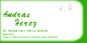 andras hercz business card